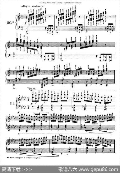 160Eight-MeasureExercises.Op.821（车尔尼160首钢琴八小节练习曲（104——121））|车尔尼