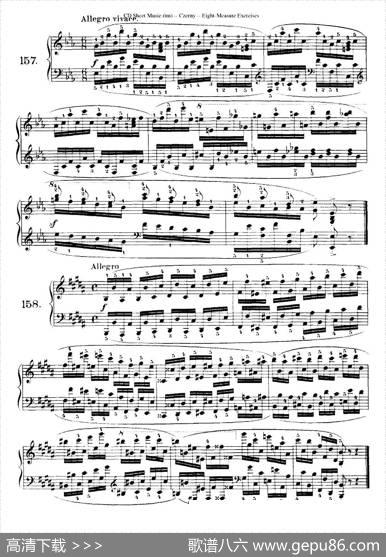 160Eight-MeasureExercises.Op.821（车尔尼160首钢琴八小节练习曲（142——160））|车尔尼