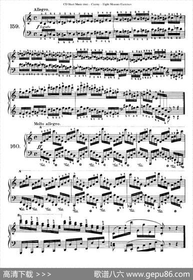160Eight-MeasureExercises.Op.821（车尔尼160首钢琴八小节练习曲（142——160））|车尔尼