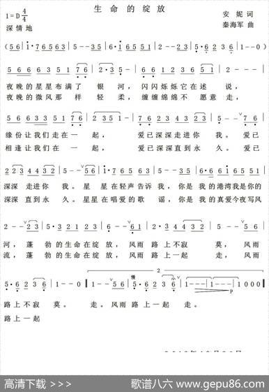 生命的绽放（安妮词秦海军曲） - 安妮|秦海军
