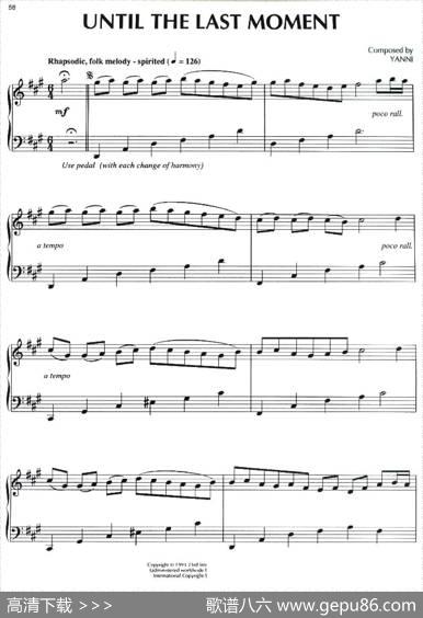 UntiltheLastMoment|[美]雅尼（Yanni）