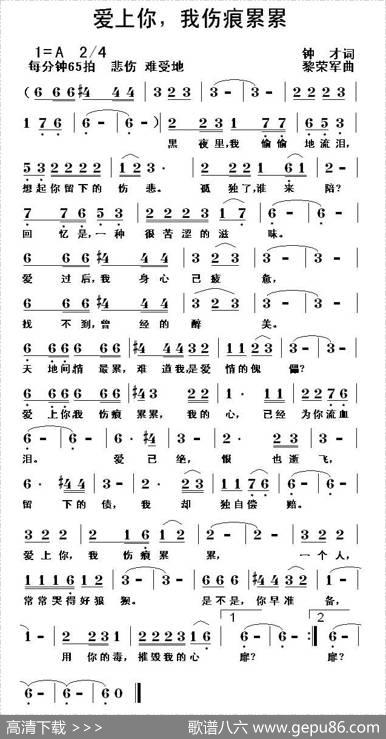 爱上你，我伤痕累累 - 钟才|黎荣军