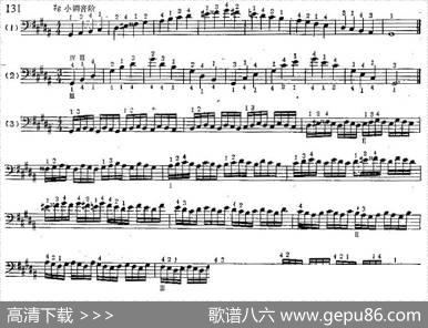 #g小调音阶大提琴练习曲