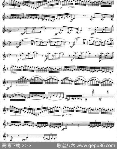 黑管练习曲第六首（《练习曲》之11）|[意]卡瓦里尼