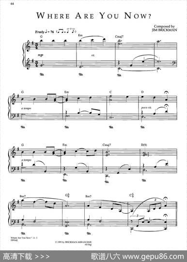 WhereAreYouNow|JimBrickman（金布来克曼）