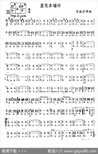 蓝色多瑙河|斯特劳斯