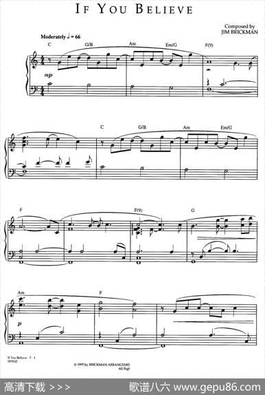 IfYouBelieve|JimBrickman（金布来克曼）