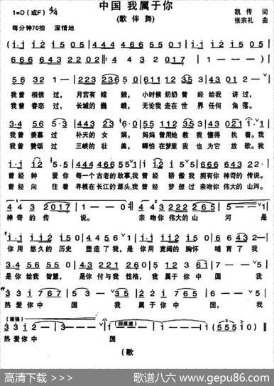 中国我属于你 - 凯传|张宗礼