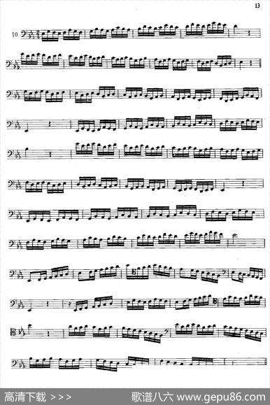 大管高级练习曲第一部分每日练习（1—10）