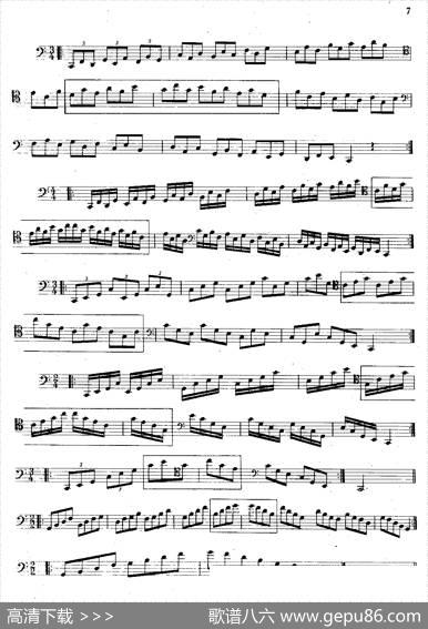大管高级练习曲第一部分每日练习（1—10）