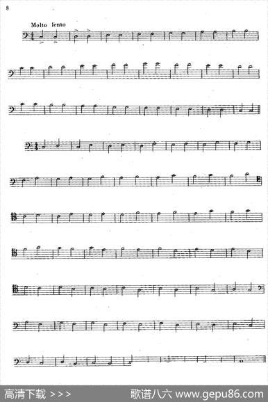 大管高级练习曲第一部分每日练习（1—10）
