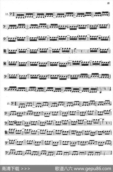 大管高级练习曲第一部分每日练习（11—20）