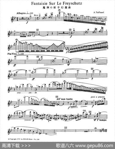 FantaisieSurLeFreyschutz（魔弹射手幻想曲）（|塔法内（Taffanel）