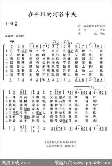 在平坦的河谷中央（俄）