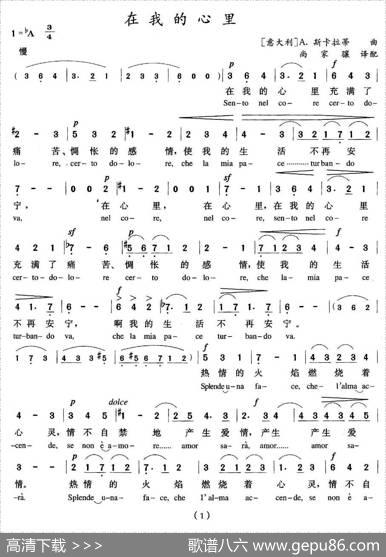 在我的心里（意）