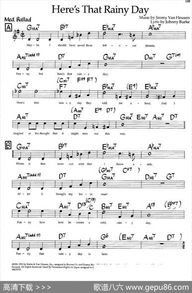 Here'sThatRainyDay（爵士钢琴曲）