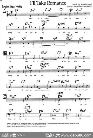 I'llTakeRomance（爵士钢琴曲）