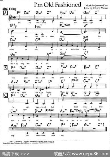 I'mOldFashioned（爵士钢琴曲）