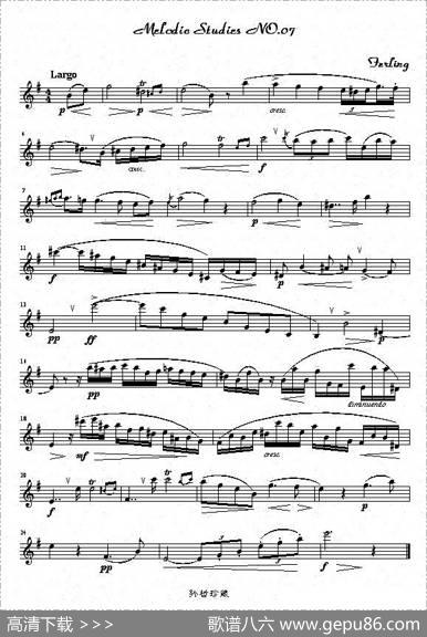 四十八首旋律练习曲之七