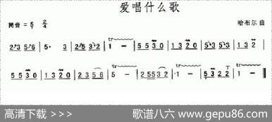 爱唱什么歌（葫芦丝谱）|哈布尔