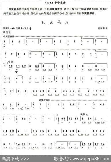 考级六级曲目：巴比伦河