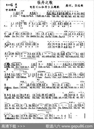 考级八级曲目：牡丹之歌