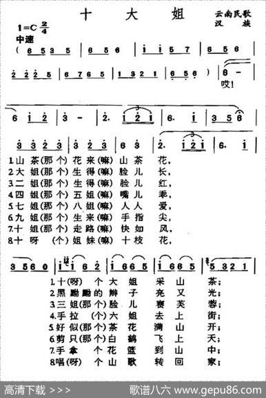 十大姐（云南民歌）