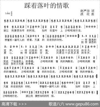 踩着落叶的情歌 - 赵严华|浪花