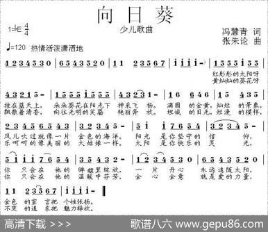 向日葵（冯慧青词张朱论曲） - 冯慧青|张朱论