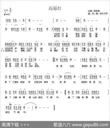 高原红