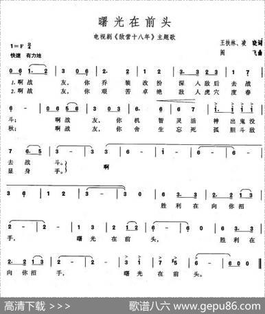 曙光在前头（电视剧《敌营十八年》主题歌） - 王扶林|闫飞