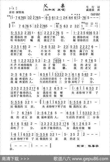 父亲（车行词戚建波曲） - 车行|戚建波