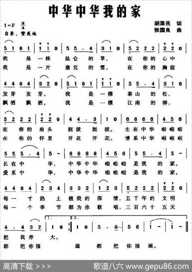 中华中华我的家 - 胡泽民|张国良