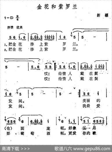 金花和紫罗兰|新疆维吾尔族民歌