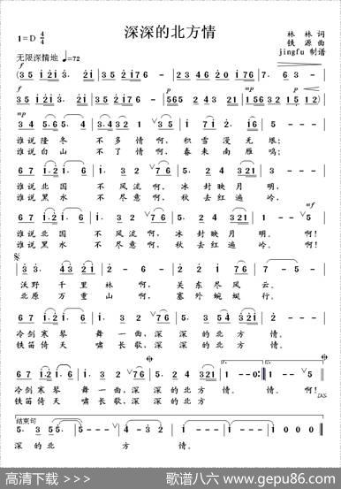 深深的北方情 - 林林|铁源