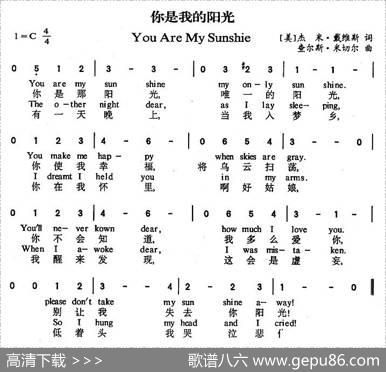 [美]YouAreMySunshie（你是我的阳光）