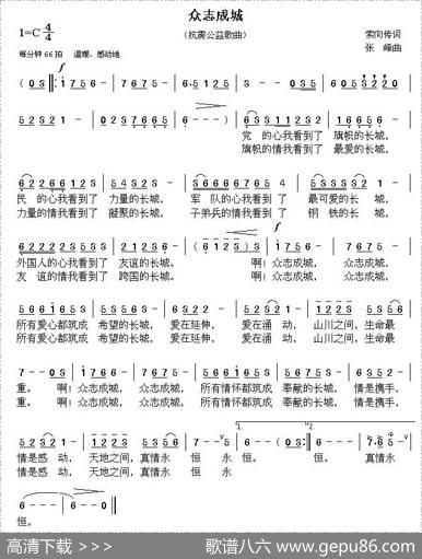 众志成城（抗震公益歌曲） - 索向传|张峰
