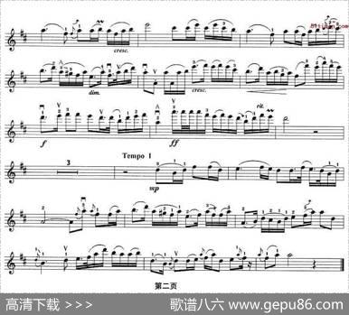 二泉映月（小提琴谱）