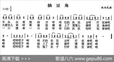 摘豆角
