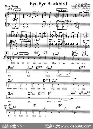 ByeByeBlackbird（爵士钢琴曲）