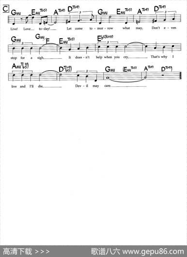 DevilMayCare（爵士钢琴曲）