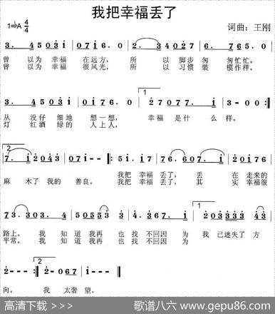我把幸福丢了 - 王刚|王刚