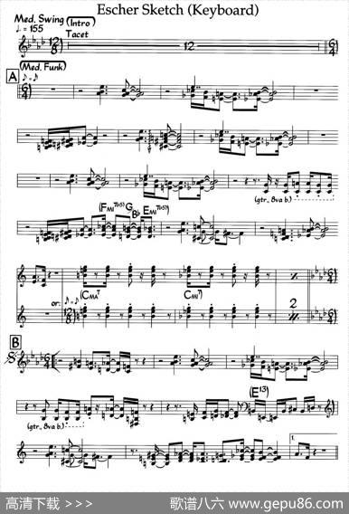 EscherSketch(keyboard)（爵士钢琴曲）