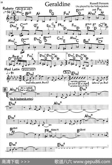 Geraldine（杰拉尔丁）（爵士钢琴曲）