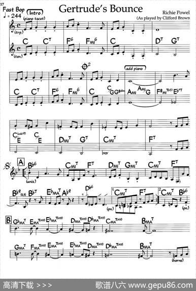 Gertrude'sBounce（爵士钢琴曲）