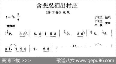 [庐剧]含悲忍泪出村庄（《休丁香》选段）|丁玉兰