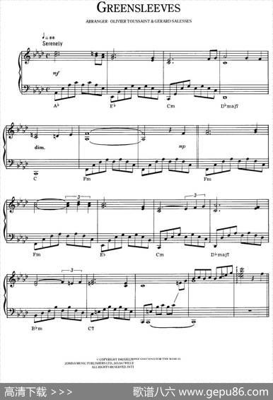 Greensleeves（绿袖子）