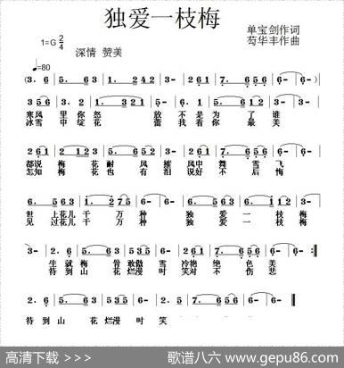独爰一枝梅 - 单宝剑|芶华丰