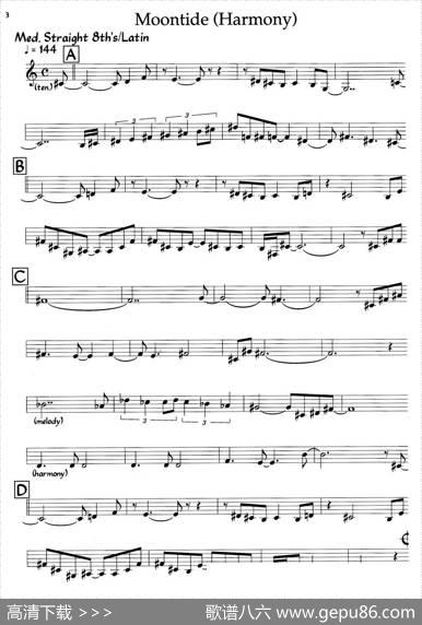 Moontide（Harmony）（爵士钢琴曲）