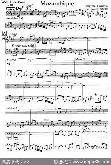 Mozambbique（莫桑比克）（爵士钢琴曲）